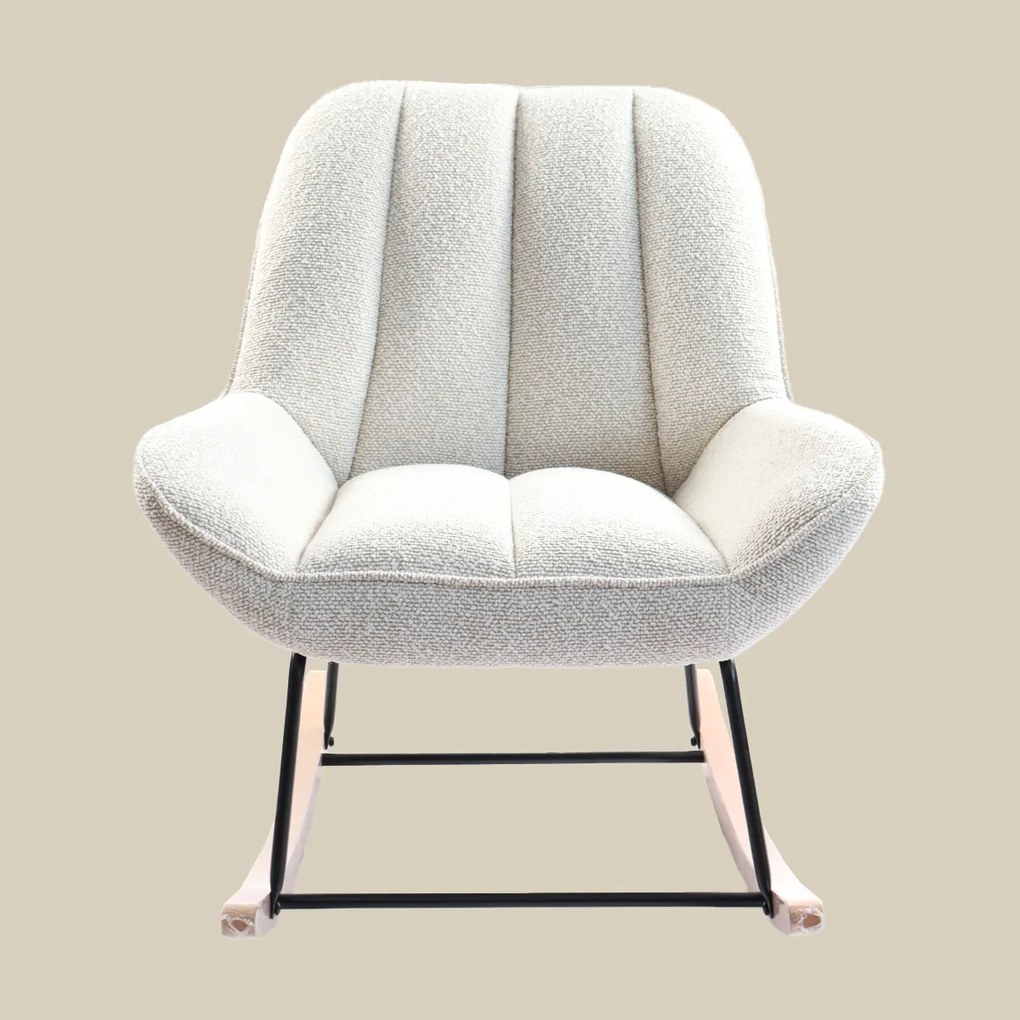 Schommelstoel Beige Stof