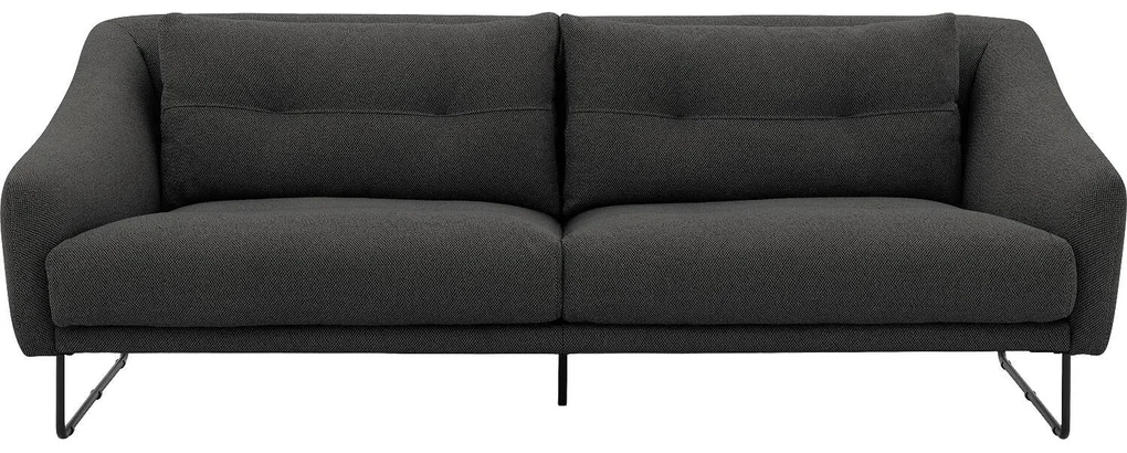 Goossens Excellent Bank Gs-2105 grijs, stof, 2,5-zits, elegant chic