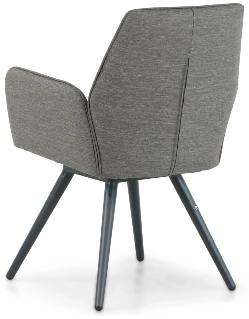 Tuinset 4 personen 120 cm Outdoor textiel Grijs Lifestyle Garden Furniture Andorra/Vienna
