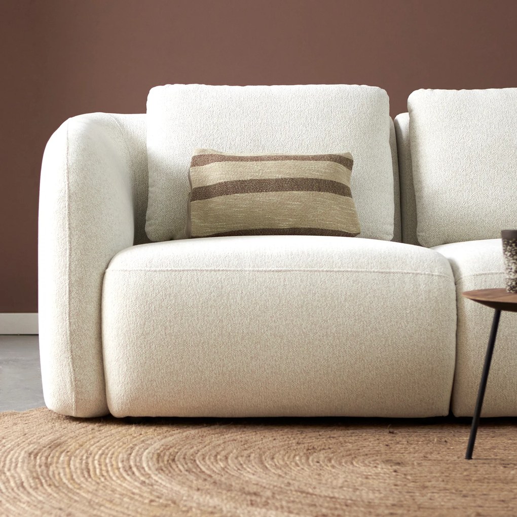 PEPP Interiors Cloud Hoekbank Met Ronde Vormen Ottoman Rechts Beige Ness 15