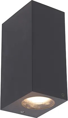 Smart wandlamp grijs van kunststof Incl. 2 Wifi GU10 - Baleno