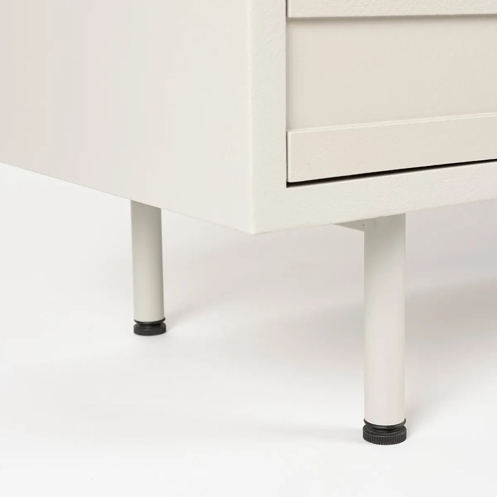 Beige Dressoir Met Relief Vormen - 120x40x55cm.