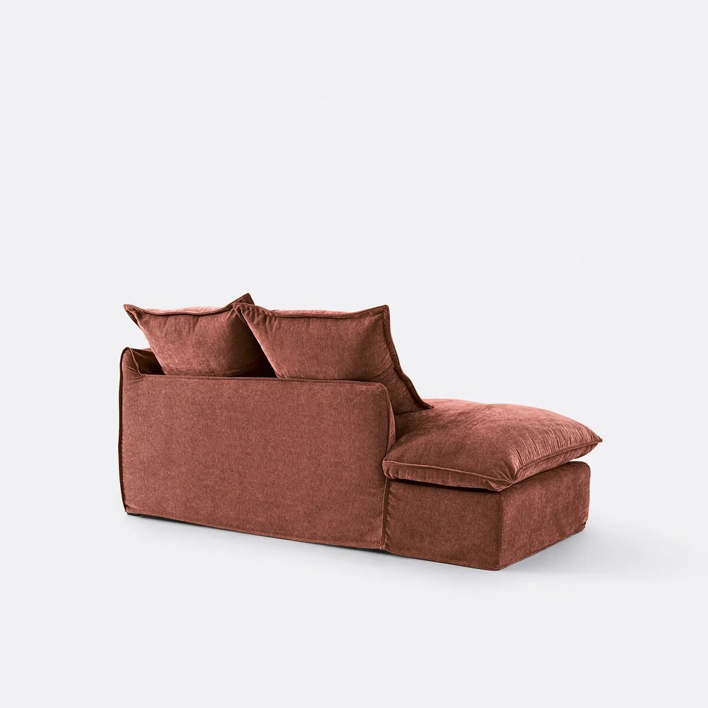 Longchair links, afneembare hoes, in gemêleerd polyester, ODNA