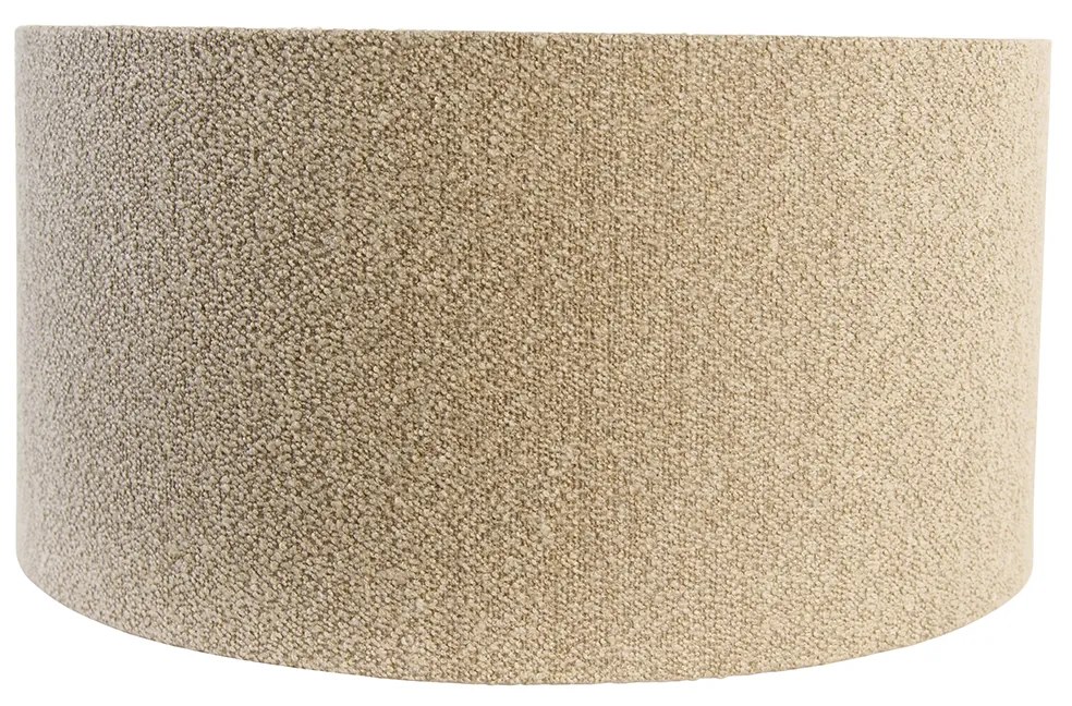 Stoffen Boucle lampenkap taupe 50/50/25 Design, Modern cilinder / rond