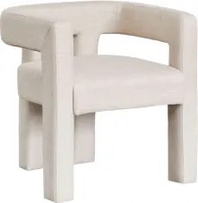 Set Van 2 Gestoffeerde Fauteuils Liara Stof Crème Beige - Sklum
