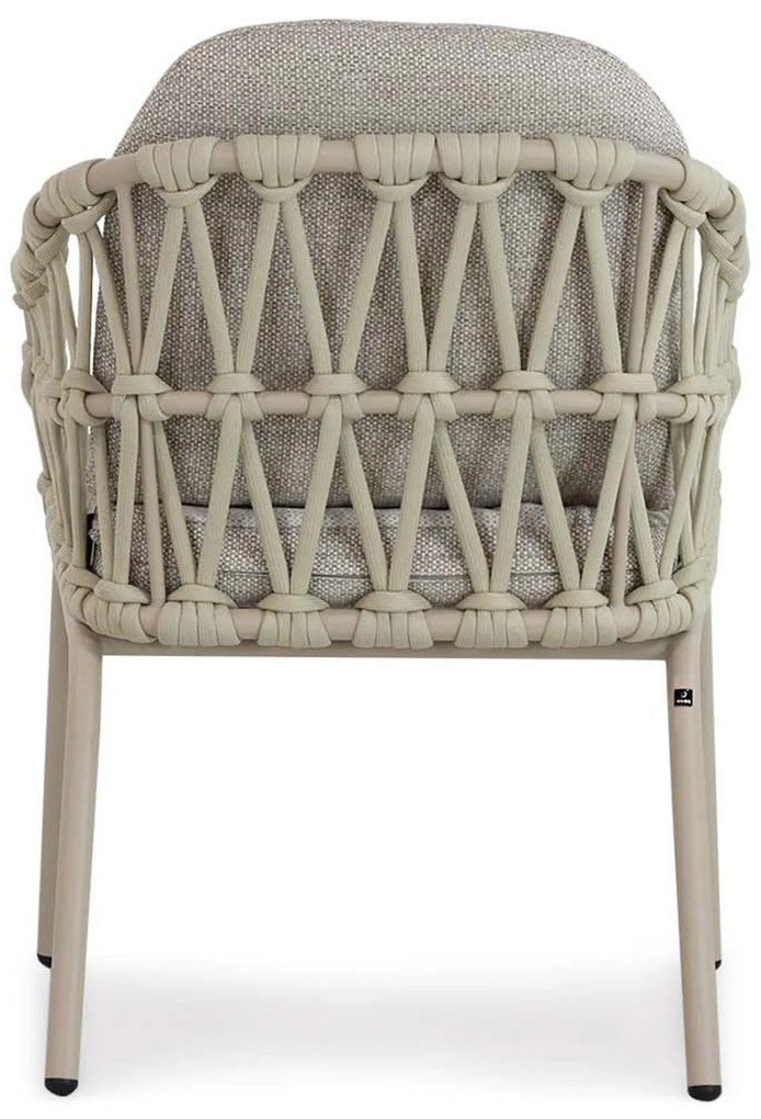 Tuinset Ronde Tuintafel 6 personen 180 cm Aluminium/rope Grijs Coco Barcelona/Fungo
