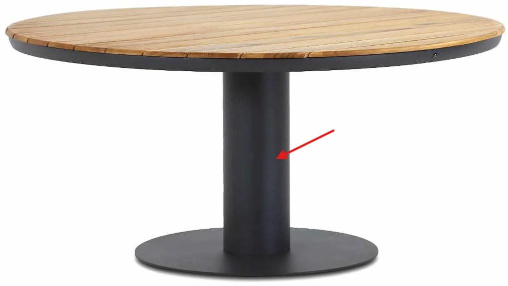 Dining Tuintafel Ronde Tuintafel/Rond 160 cm Grijs Salerno