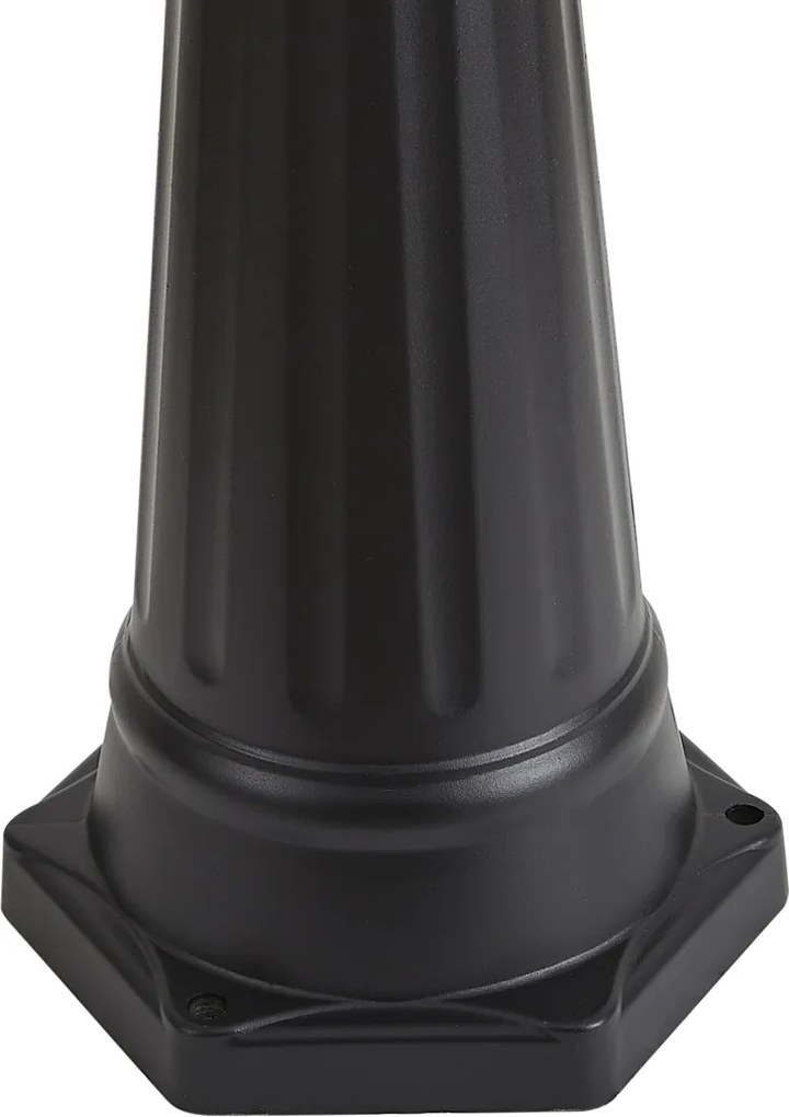 Klassieke buitenlantaarn zwart met koper 220cm 3-lichts IP44 - Havana