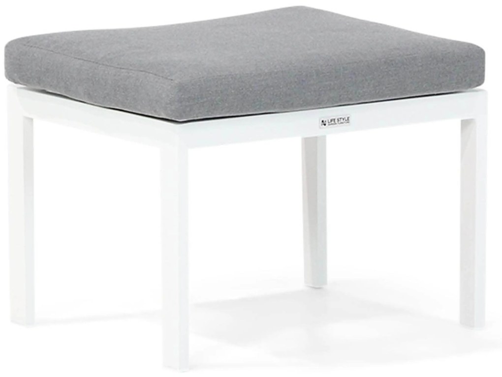 Stoel en Bank Loungeset 4 personen Aluminium Wit Lifestyle Garden Furniture Palazzo/Brighton
