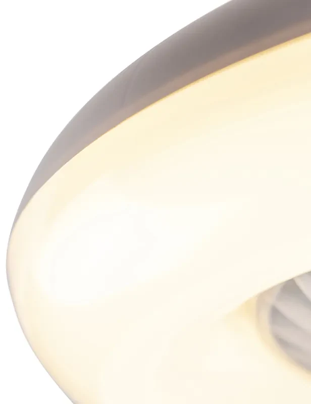 Plafondventilator met lamp wit incl. LED met afstandsbediening - Clima Design rond Binnenverlichting Lamp