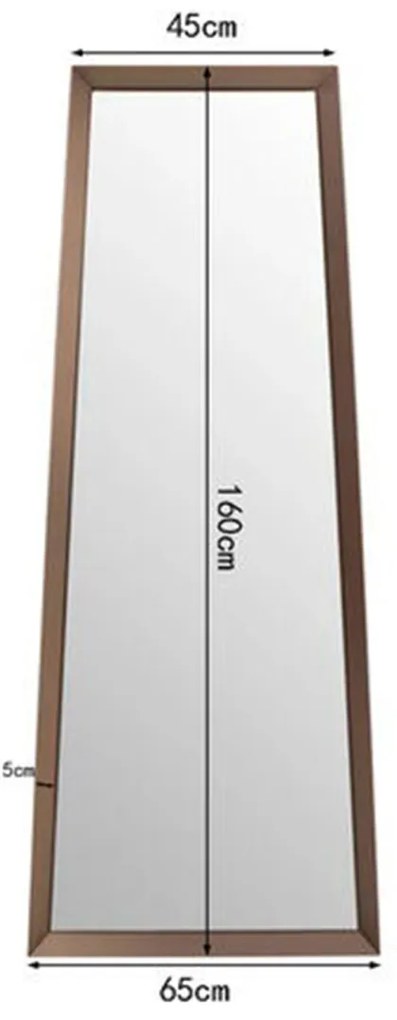 Design Spiegel Taupe Bruin - 45x160cm