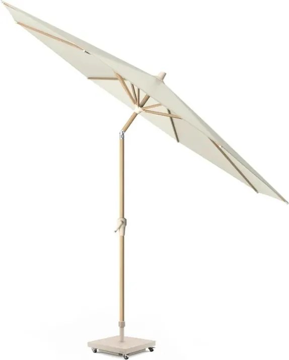 Riva parasol 300 cm rond teak ecru met kniksysteem