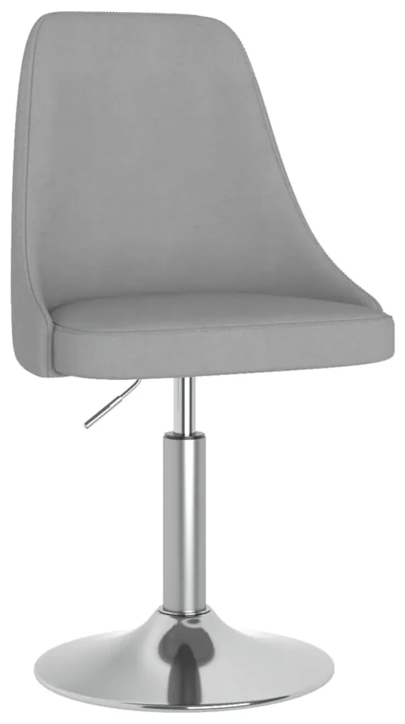 vidaXL Barkruk stof lichtgrijs