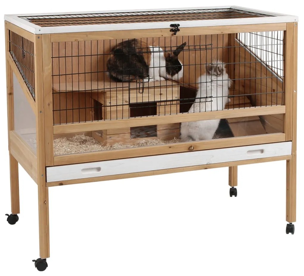 Kerbl Hok voor kleine dieren Indoor Deluxe 115x60x92,5 cm hout 82725