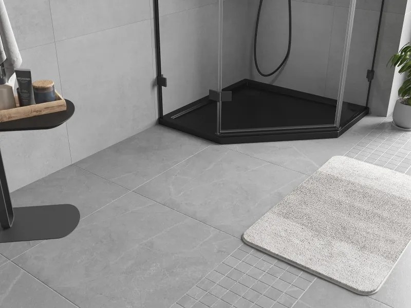 Mexen Flow piëcihoekige douchebak slim 90 x 90 cm, zwarte mat - 46P709090