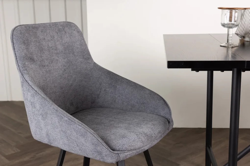 Jörn Eetkamerstoel - Daniel - Grijs - Polyester - Jörn