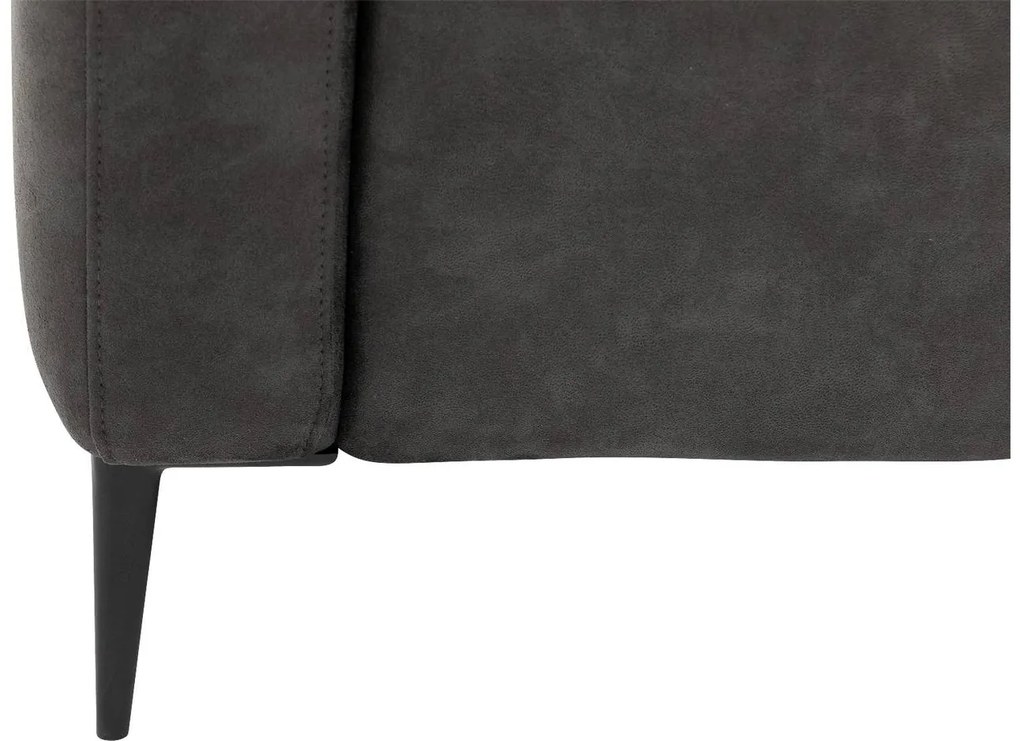 Goossens Key West antraciet, micro leer, 2-zits, modern design