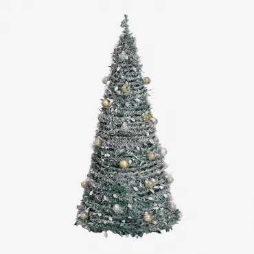 Taimy Opvouwbare Kerstboom Met Led-verlichting Goud & ↑150 Cm - Sklum