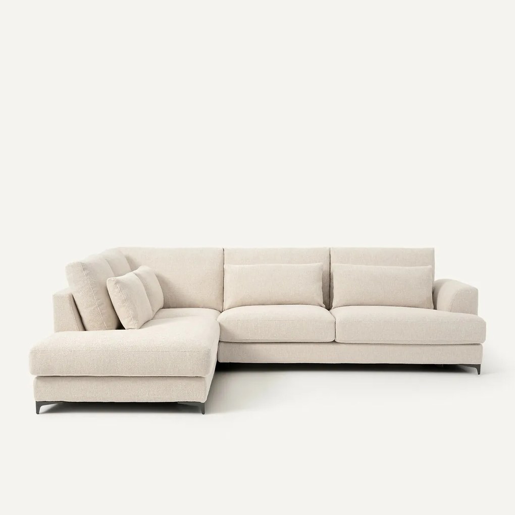 Hoekslaapbank links badstof, Marsile