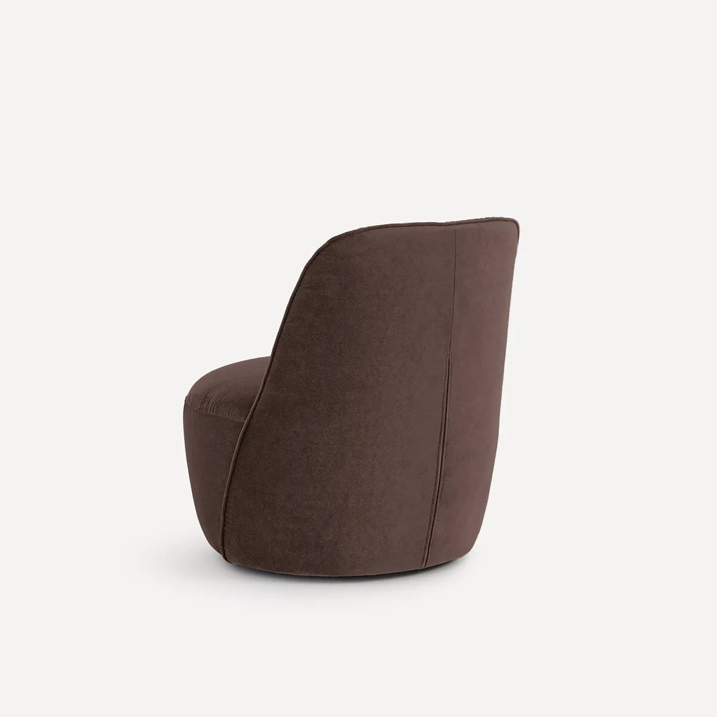 Draaifauteuil in fluweel/linnen, Rosebury