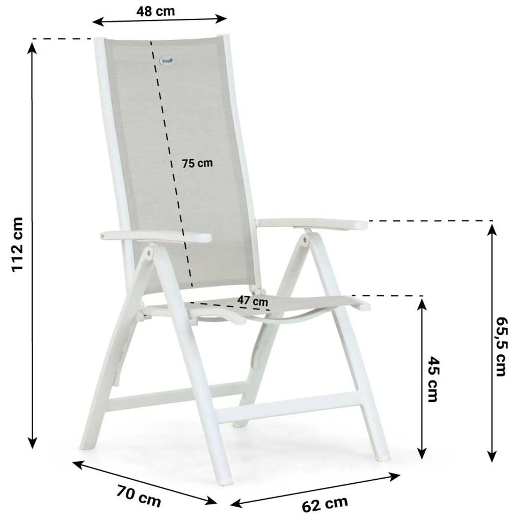 Hartman Troy Standenstoel Aluminium/textileen Wit
