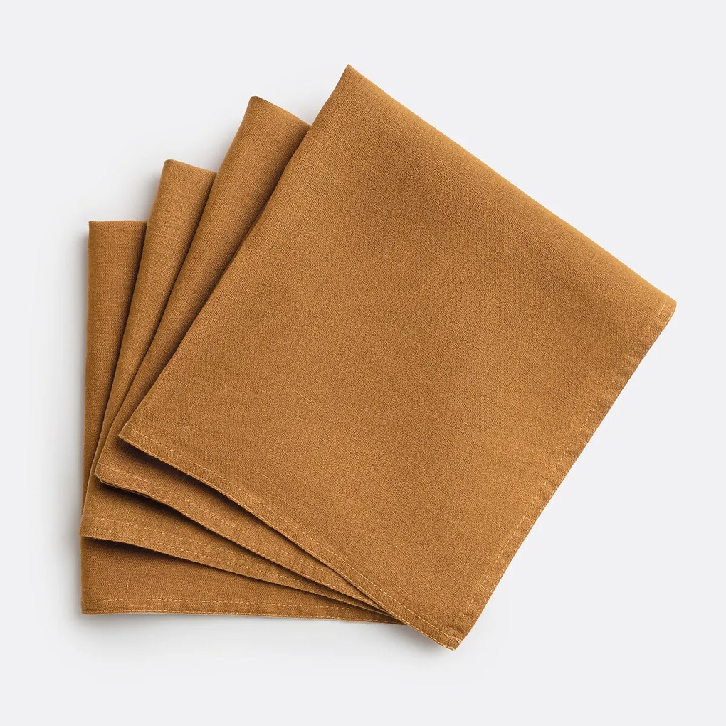 Set van 4 servetten van gewassen linnen Victorine