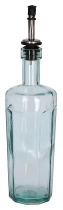 Olie- of azijnfles met facetten, gerecycled glas, 500 ml