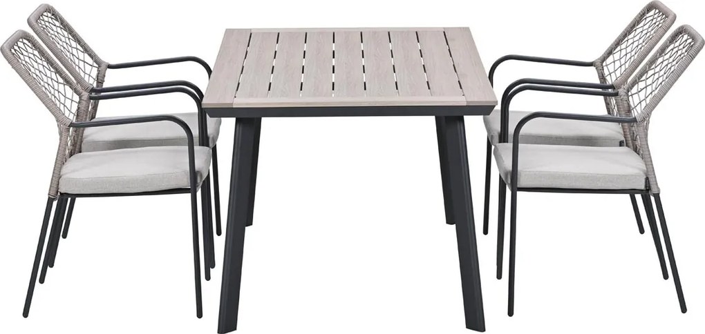 Garden Impressions Ross tuinset sand 5-delig - Penedo tuintafel 160x90 cm