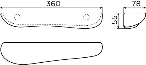 Clou Cliff planchet keramiek 36cm wit glans