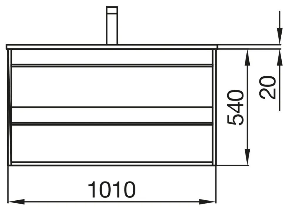 Muebles Resh badkamermeubel 100cm wit mat met zwarte wastafel zonder kraangat