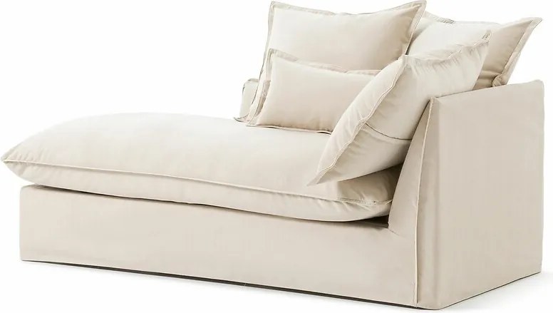 Longchair links, afneembare hoes, fluweel, ODNA