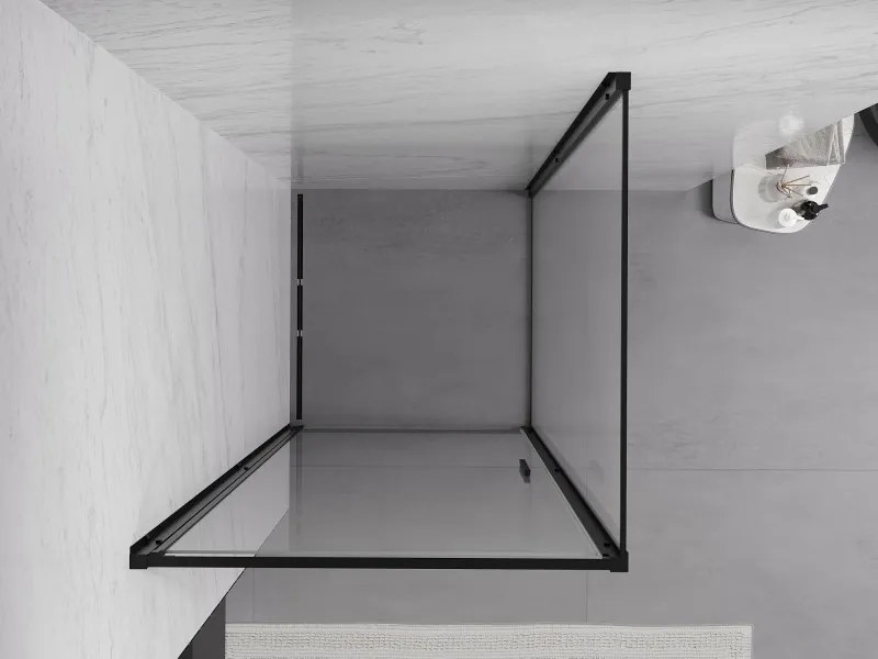 Mexen Exo-B schuifbare douchecabine 90 x 90 cm, transparant, zwart - 817-090-090-70-00