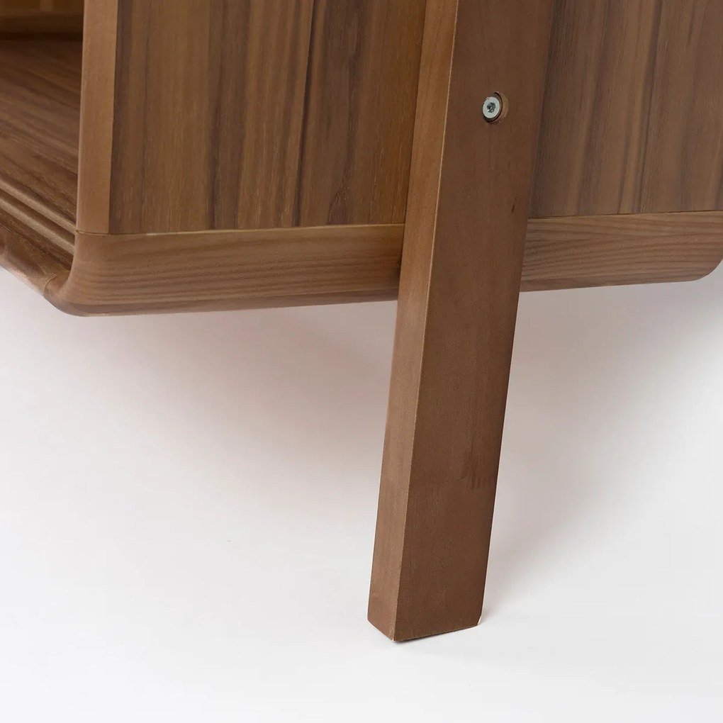 Zuiver Rise Walnut Design Wandkast Met Planken Walnoot - 90x35x180cm.