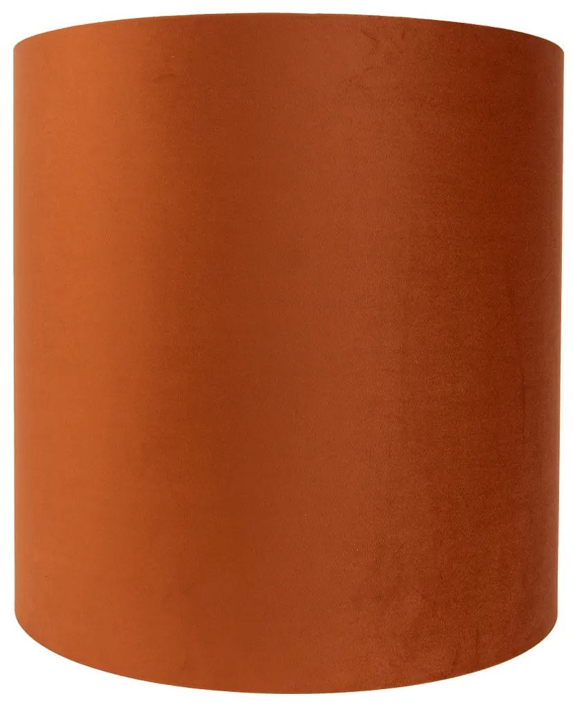 Stoffen lampenkap oranje met gouden binnenkant 40/40/40
