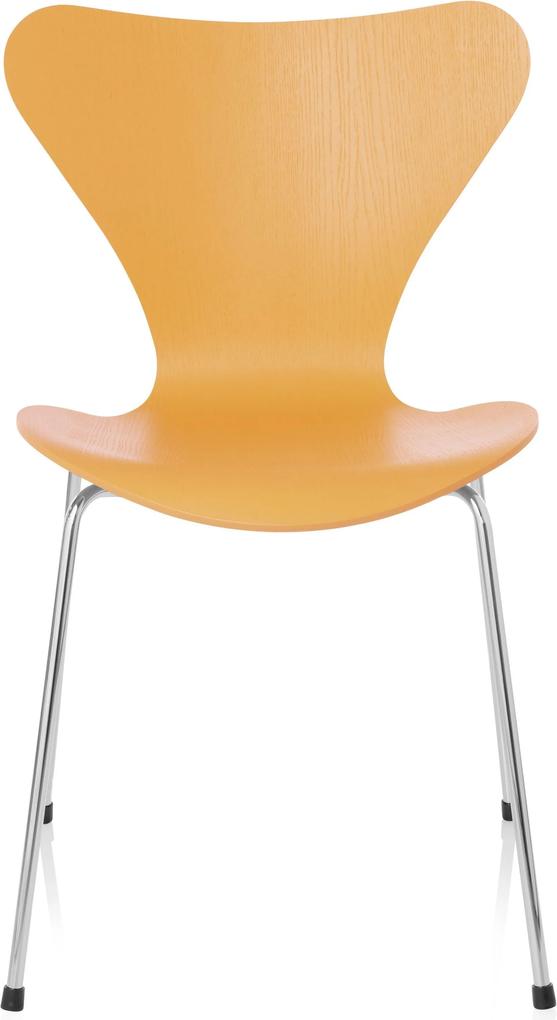 Fritz Hansen Vlinderstoel Series 7 stoel gekleurd essen egyptisch geel