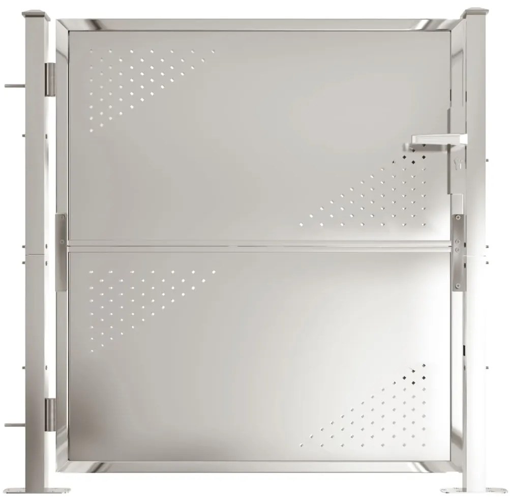 vidaXL Poort 100x100 cm roestvrij staal