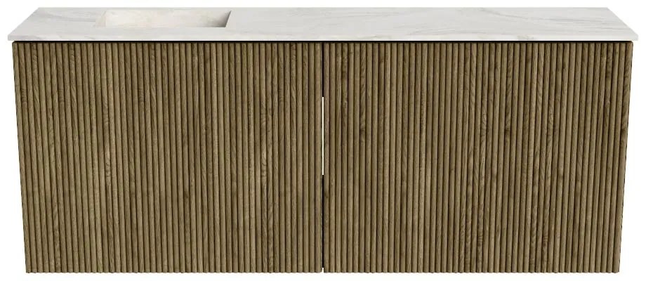 Mondiaz Joya DLux 100cm toiletmeubel dusk met wastafel faye links 1 kraangat ostra