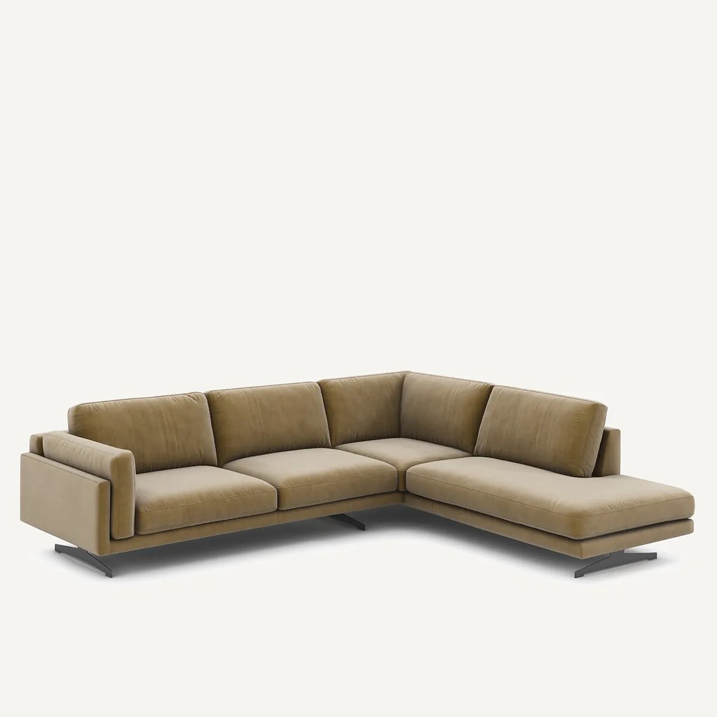 Hoekbank fluweel, César