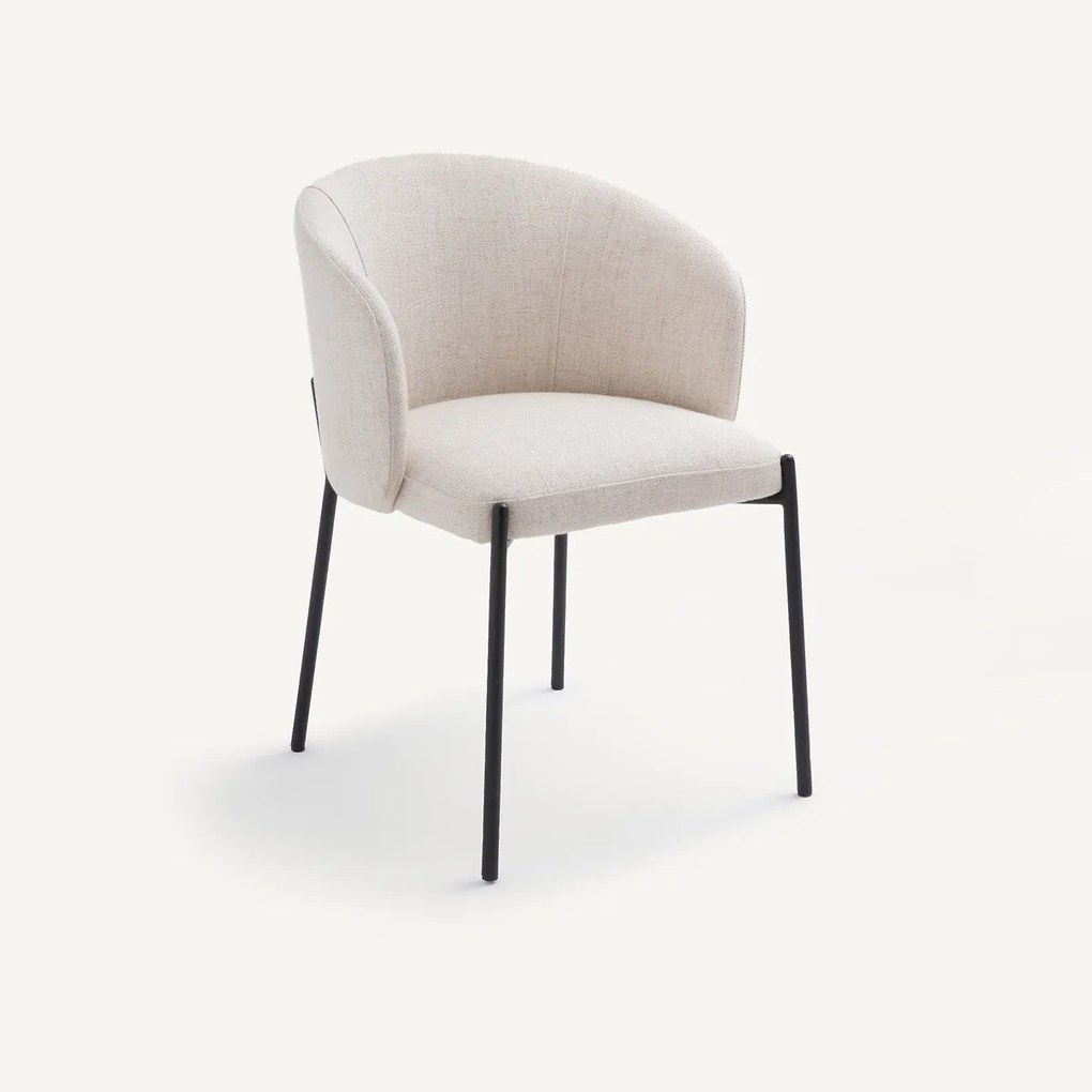 Tafelstoel in gevlekte stof Kinna