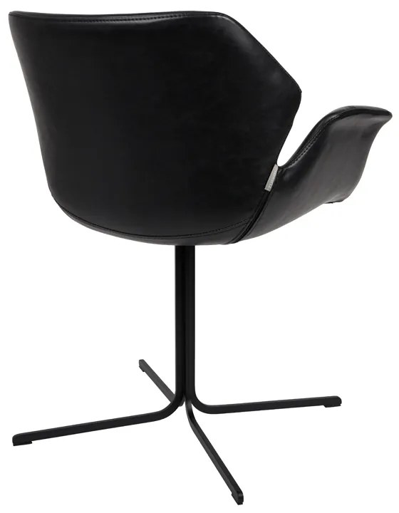 Zuiver Nikki Design Stoel Zwart Kunstleer