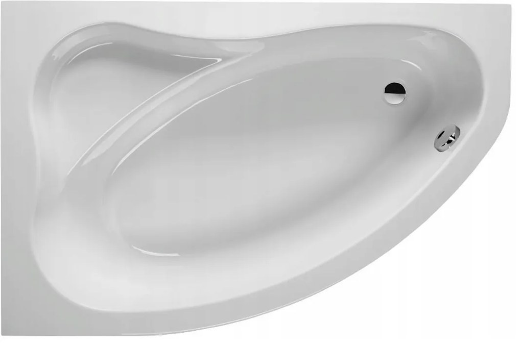 Plazan Ekoplus badkuip met paneel 150x85cm wit links inclusief potenset