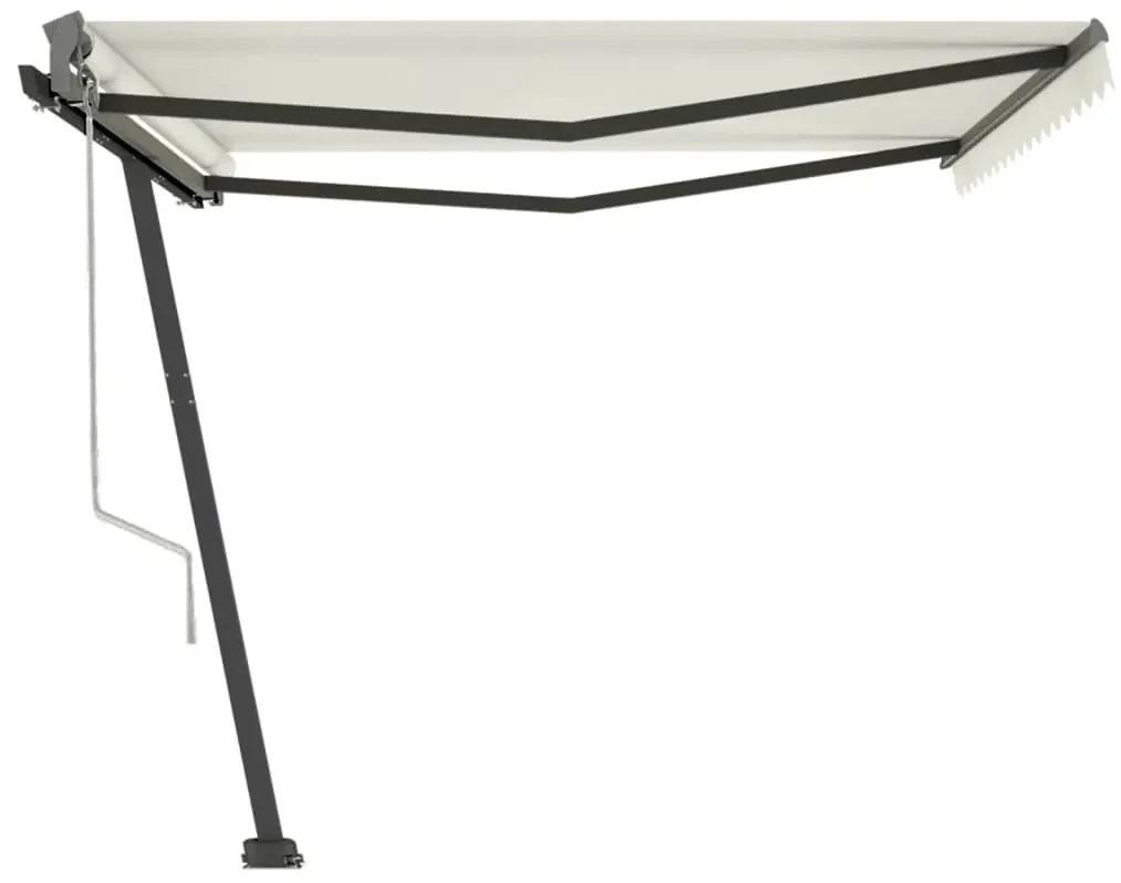 vidaXL Luifel vrijstaand automatisch 400x300 cm crèmekleurig