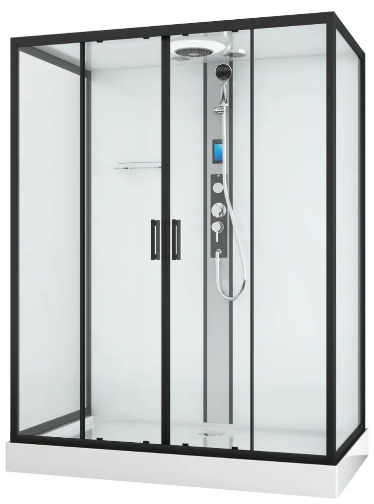 Badstuber New York complete douchecabine 160x90x215cm kitvrij zwart mat