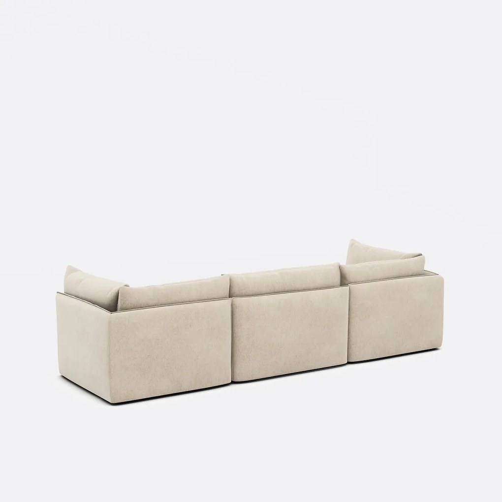 Modulaire 3-zitsbank in gemêleerd polyester, Malo