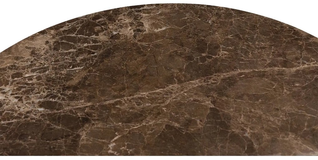 Goossens Excellent Salontafel Enza rond, marmer bruin, elegant chic, 80 x 42 x 80 cm