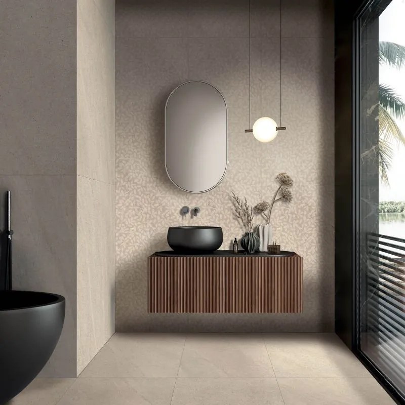 Navale Palisse wandtegel decor 60x120cm beige gerectificeerd