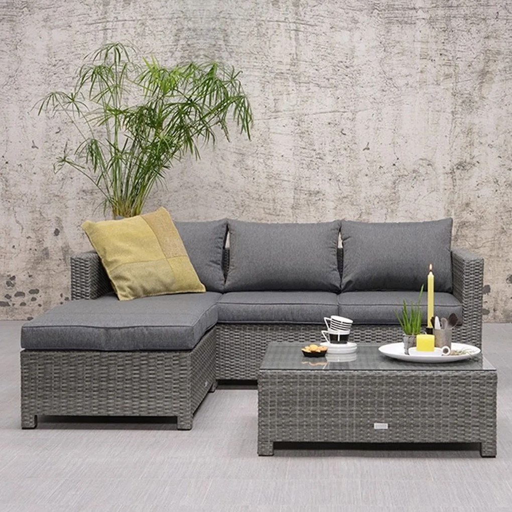Garden Impressions Isabel loungeset 3-delig - donker grijs