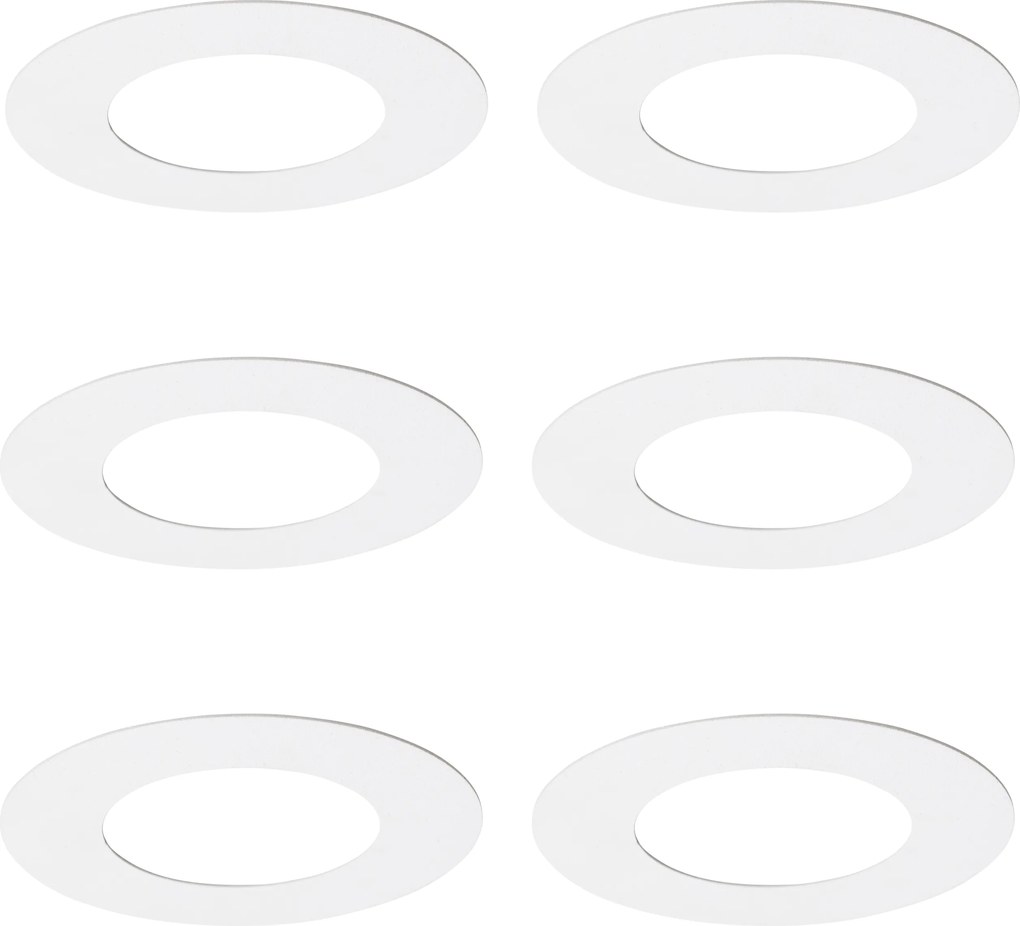Set van 6 opvulringen wit voor inbouwspots 7,5 - 13 cm - Spacer