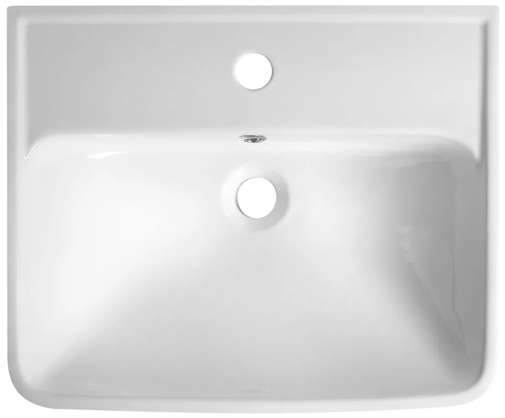 Bruckner Neon keramische wastafel 45x42cm wit