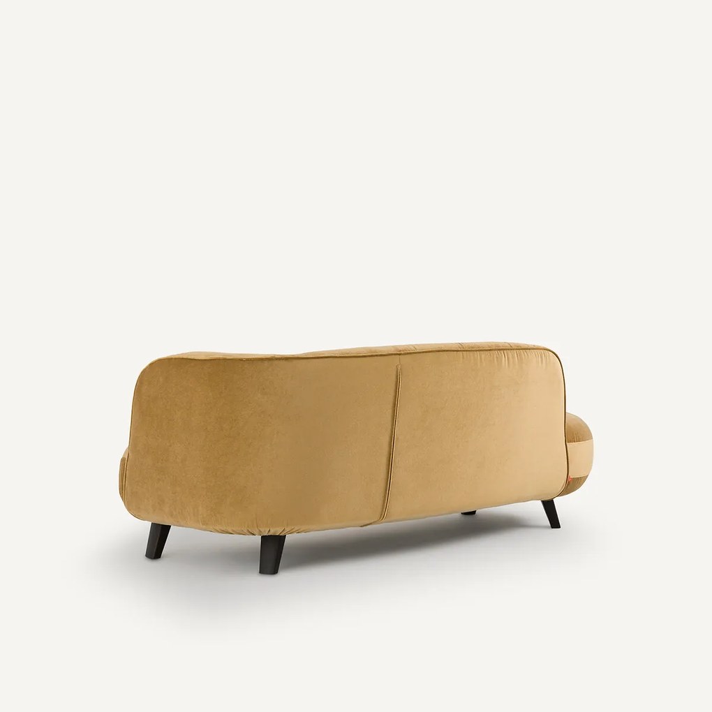 Dormeuse in linnen fluweel, Rosebury, ontwerp door Emmanuel Gallina